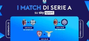 Calendario Serie A: Partite della 23^ Giornata